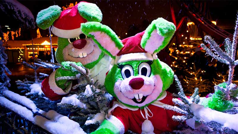 Kaninerna under jul på Liseberg på en bussresa med Tjörnarpsbuss